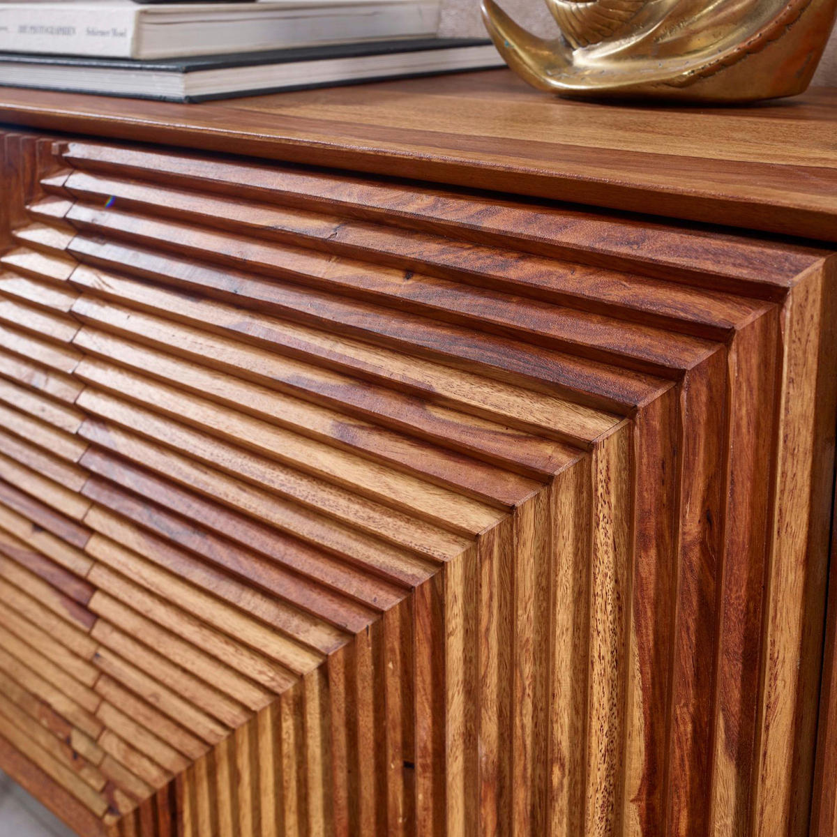 SIDEBOARD  in 100/71/40 cm  - Sheeshamfarben/Schwarz, Design, Holz/Metall (100/71/40cm) - MID.YOU