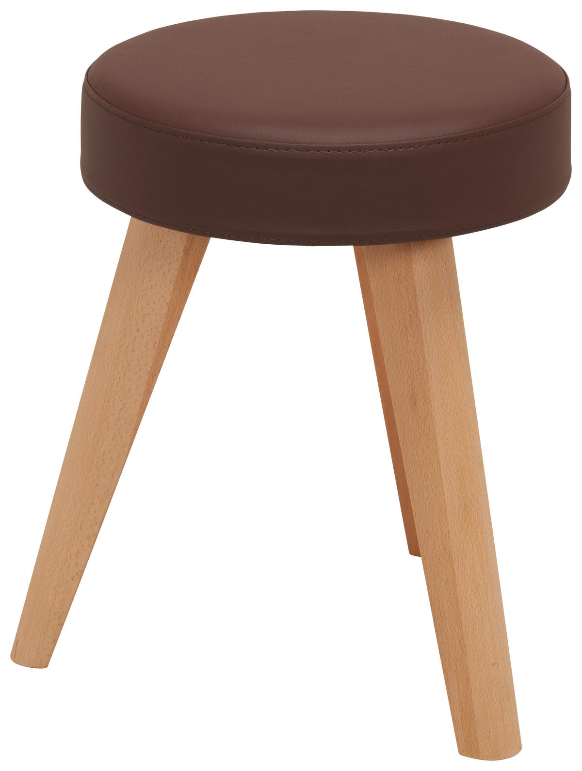 HOCKER in Holz, Textil Braun, Buchefarben  - Buchefarben/Braun, Natur, Holz/Textil (35/46/35cm) - Linea Natura