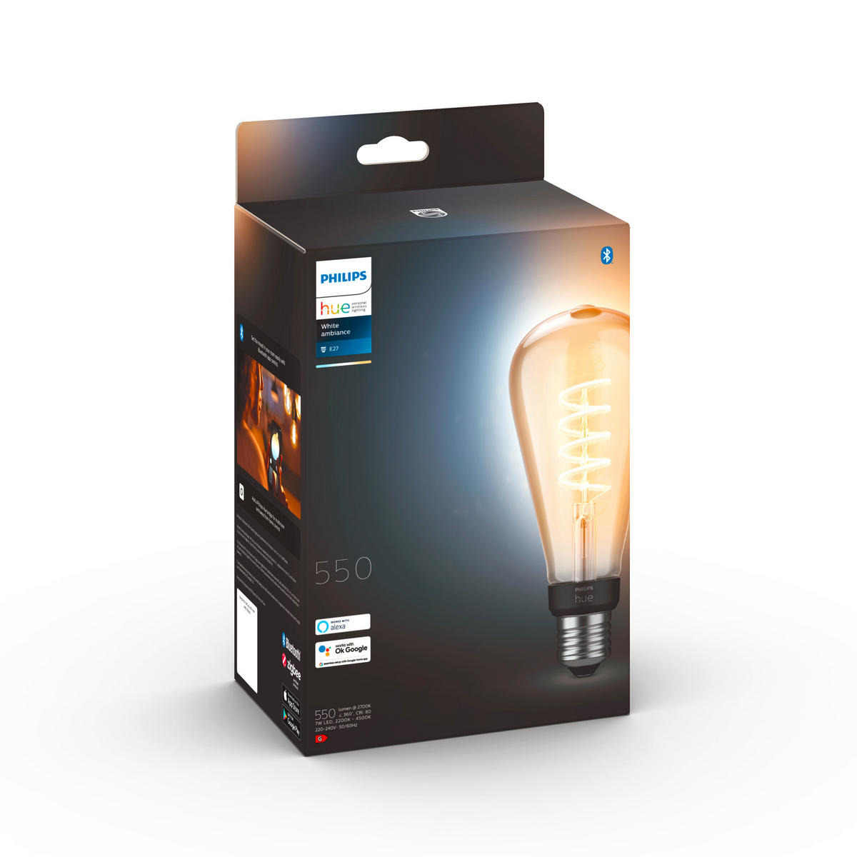 LED-LEUCHTMITTEL   E27 7 W  - Weiss, Basics, Kunststoff (7,3/17,1cm) - Philips HUE