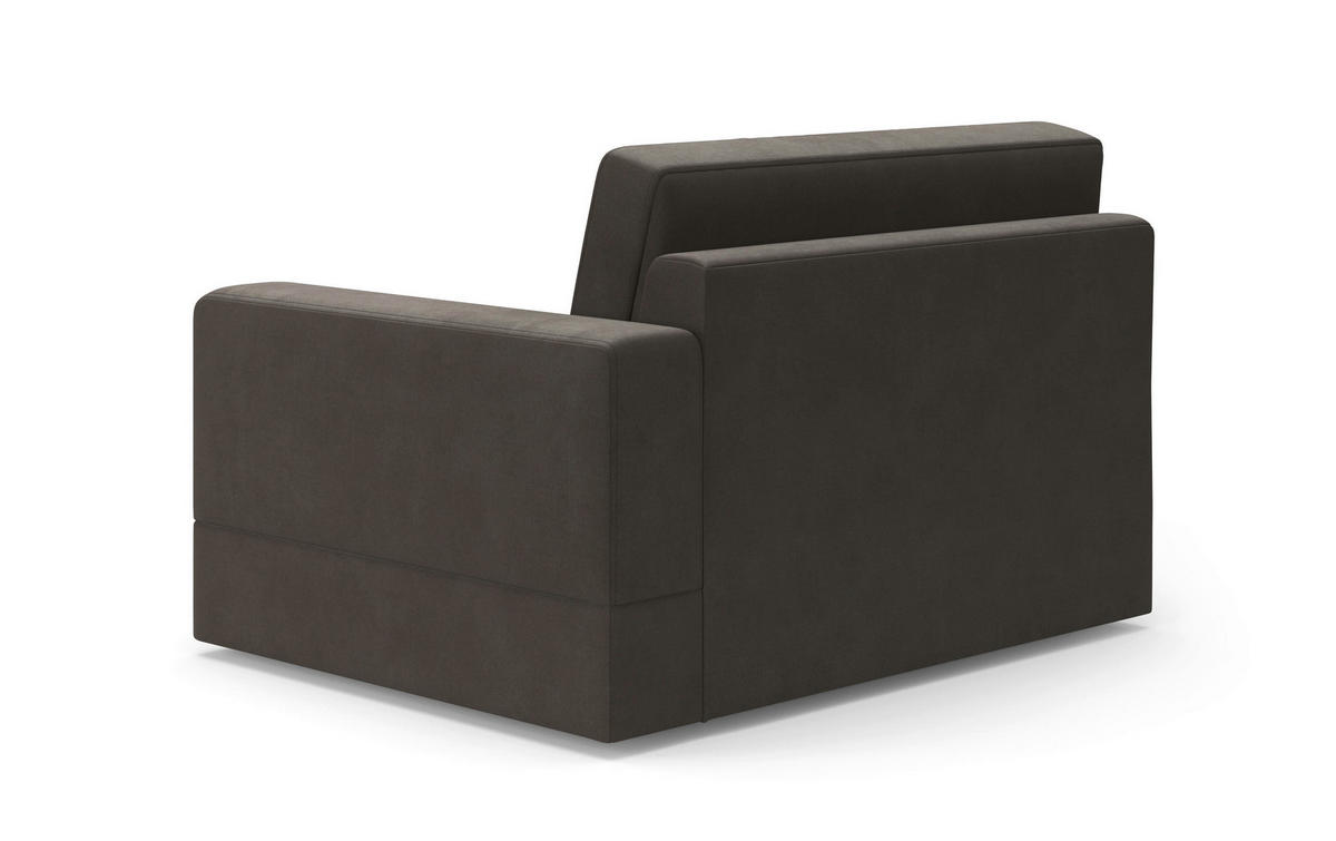 SOFAELEMENT Flachgewebe Graphitfarben  - Schwarz/Graphitfarben, Modern, Kunststoff/Textil (132/87/108cm) - Sit & More