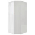 ECKKLEIDERSCHRANK 92/214/92 cm Weiß, Weiß Hochglanz  - Weiß Hochglanz/Weiß, Trend, Holzwerkstoff (92/214/92cm) - Carryhome