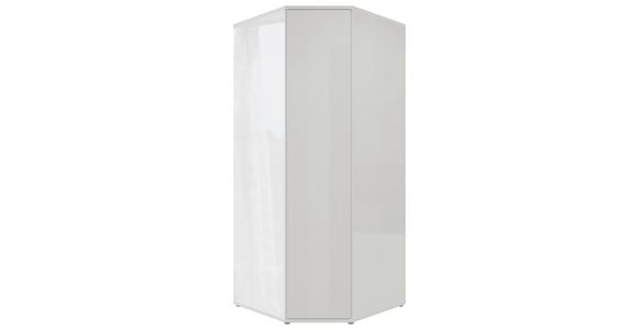 ECKKLEIDERSCHRANK 92/214/92 cm Weiß, Weiß Hochglanz  - Weiß Hochglanz/Weiß, Trend, Holzwerkstoff (92/214/92cm) - Carryhome
