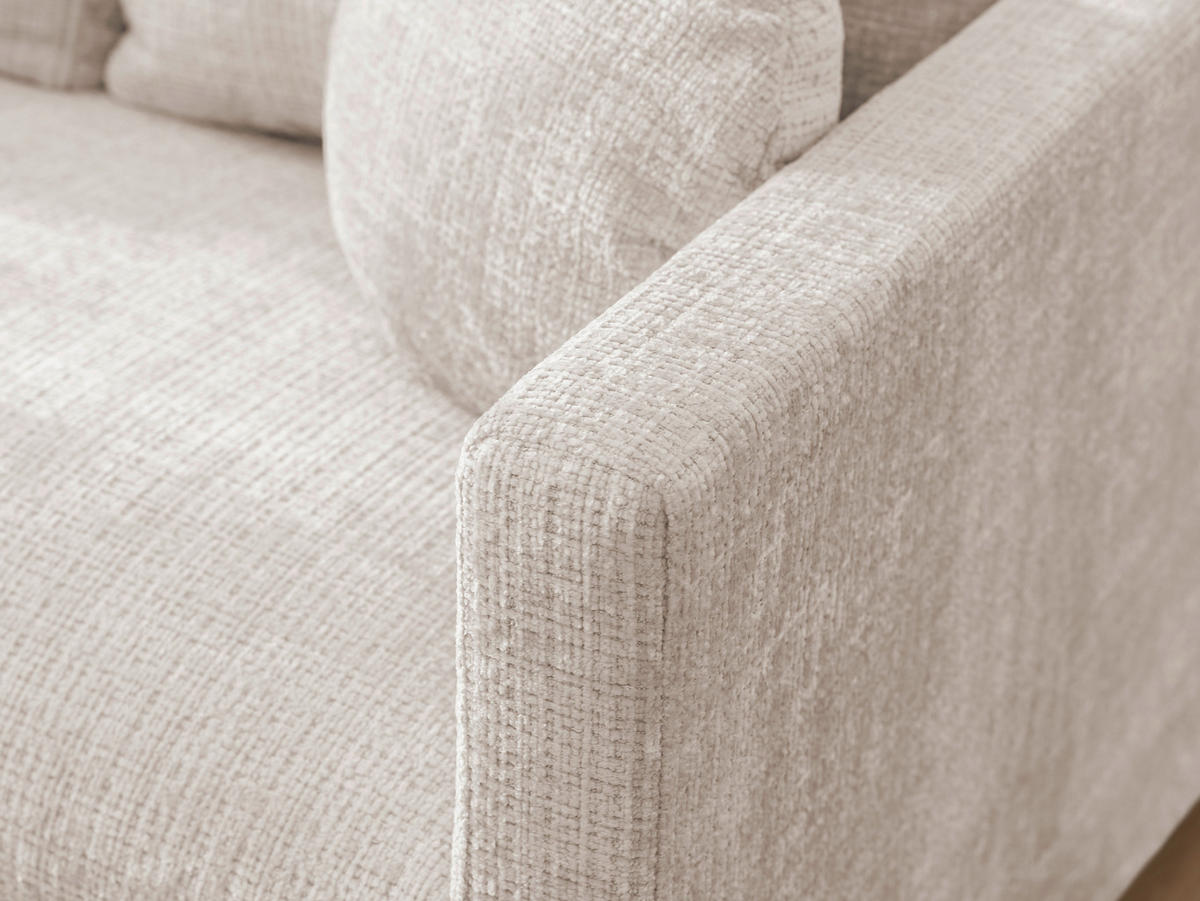 3-SITZER-BEZUG - Creme, Design, Textil (195/89/95cm) - P & B