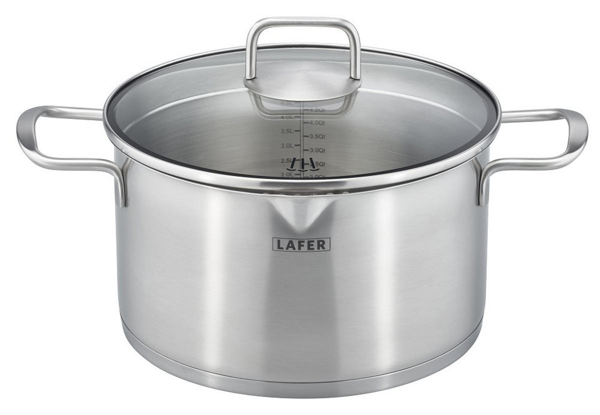 KOCHTOPFSET Lafer 5-teilig  - Basics, Metall - Johann Lafer