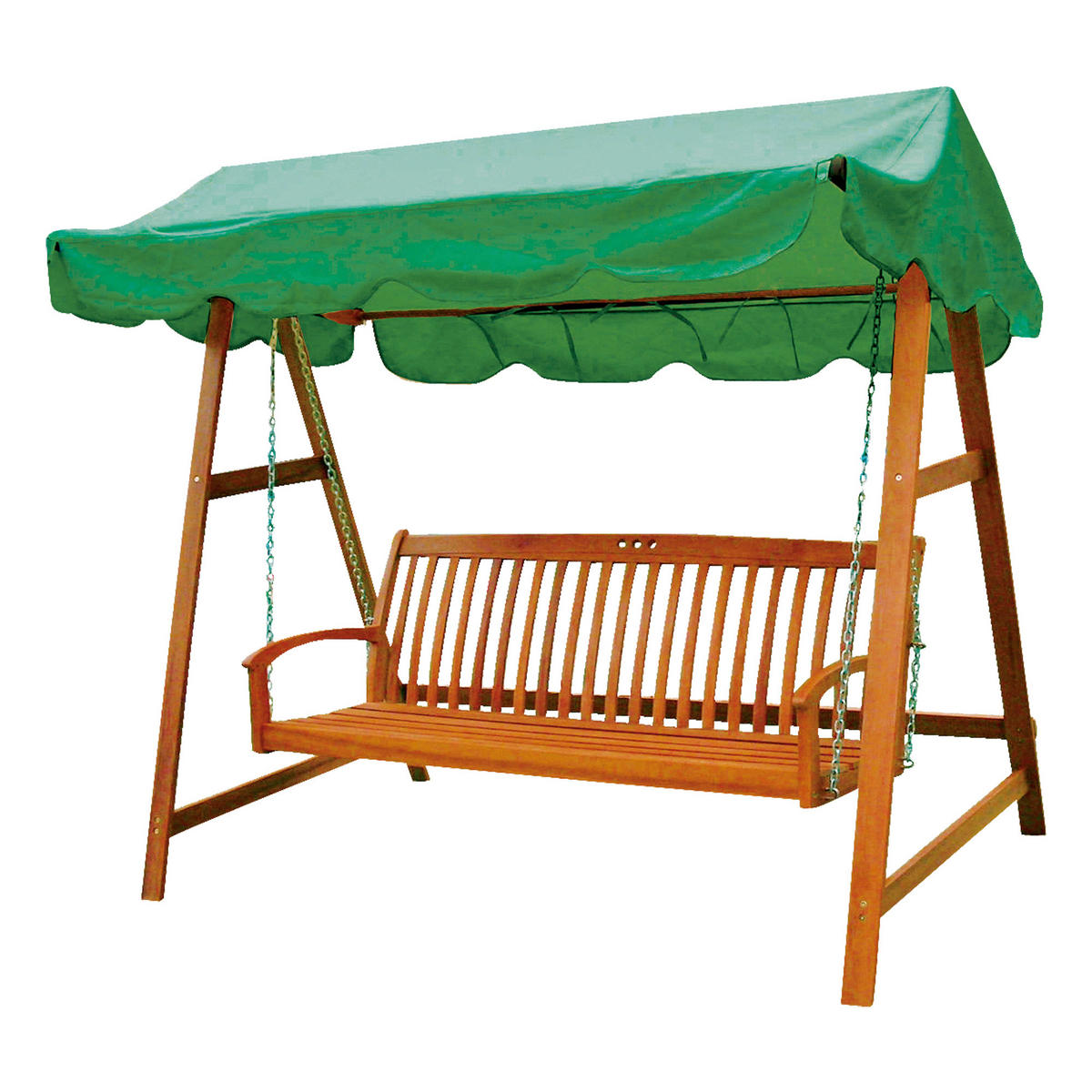 HOLLYWOODSKÁ HOUPAČKA  - zelená/hnědá, Moderní, dřevo/plast (120/30/200cm) - Gardenson