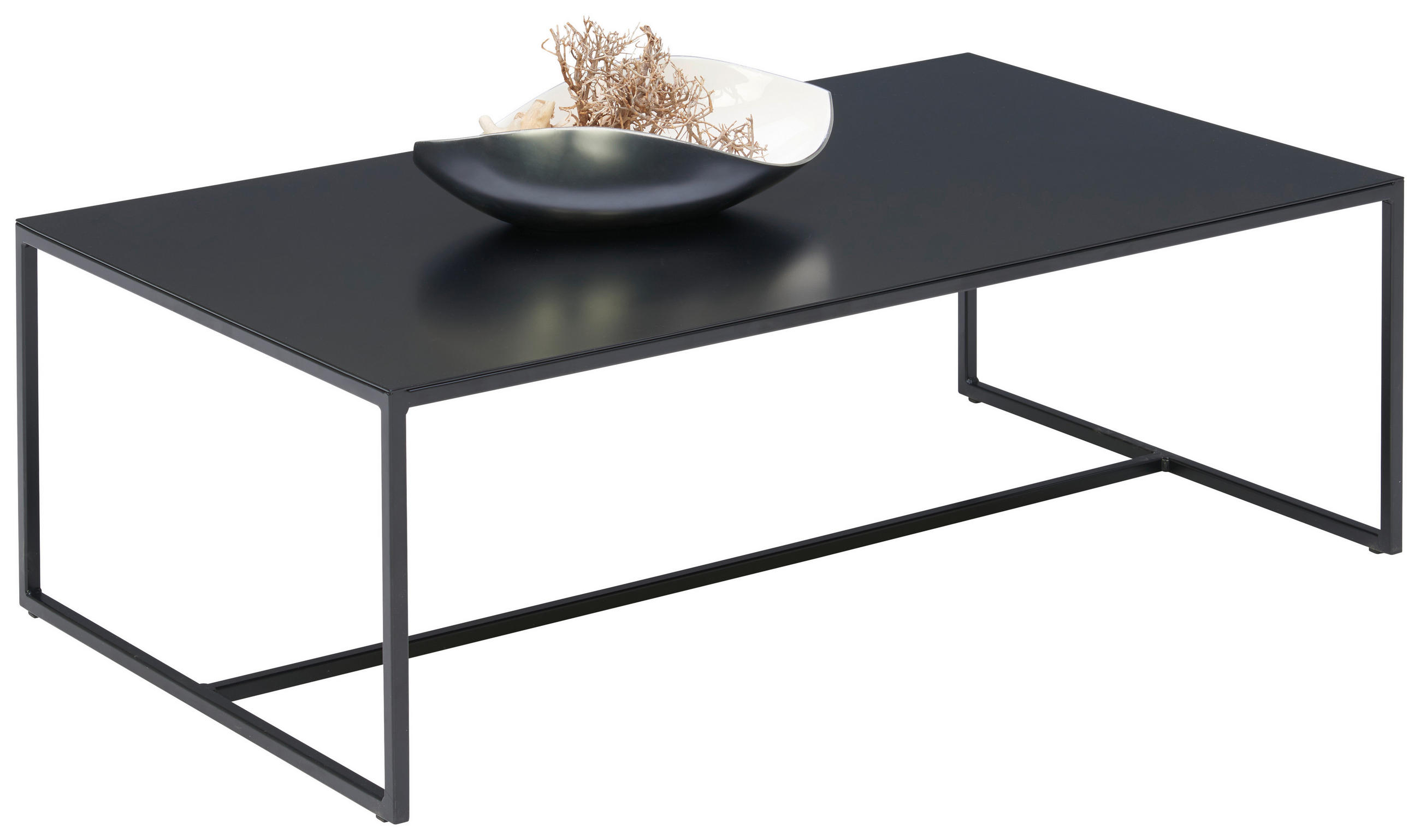COUCHTISCH in Metall 100/60/33 cm  - Schwarz, Design, Metall (100/60/33cm)