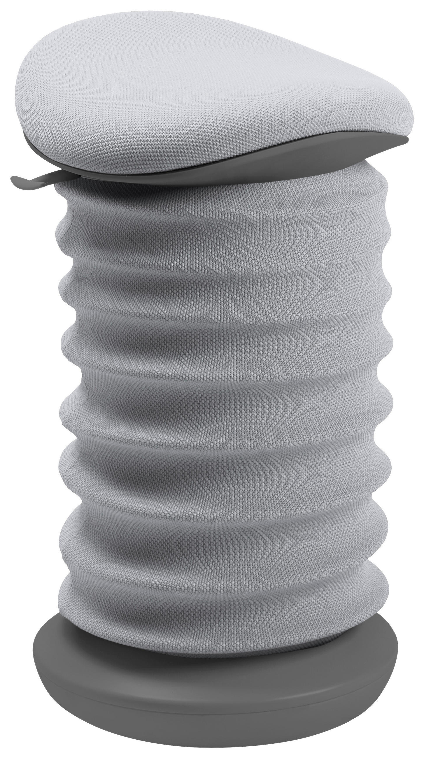 BÜROHOCKER Grau, Grauweiß  - Grauweiß/Grau, Design, Kunststoff/Textil (37,5/53-64/36cm) - Topstar