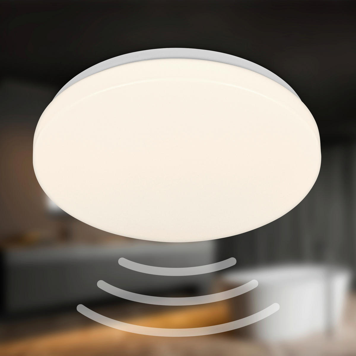 LED-DECKENLEUCHTE Walk 27/6,5 cm   - Weiß, Basics, Kunststoff/Metall (27/6,5cm)