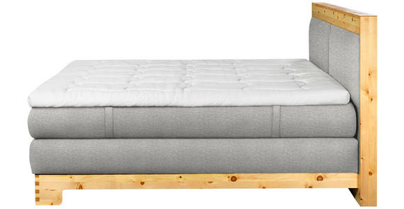 BOXSPRINGBETT 180/200 cm  in Silberfarben  - Silberfarben, Natur, Holz/Textil (180/200cm) - Linea Natura