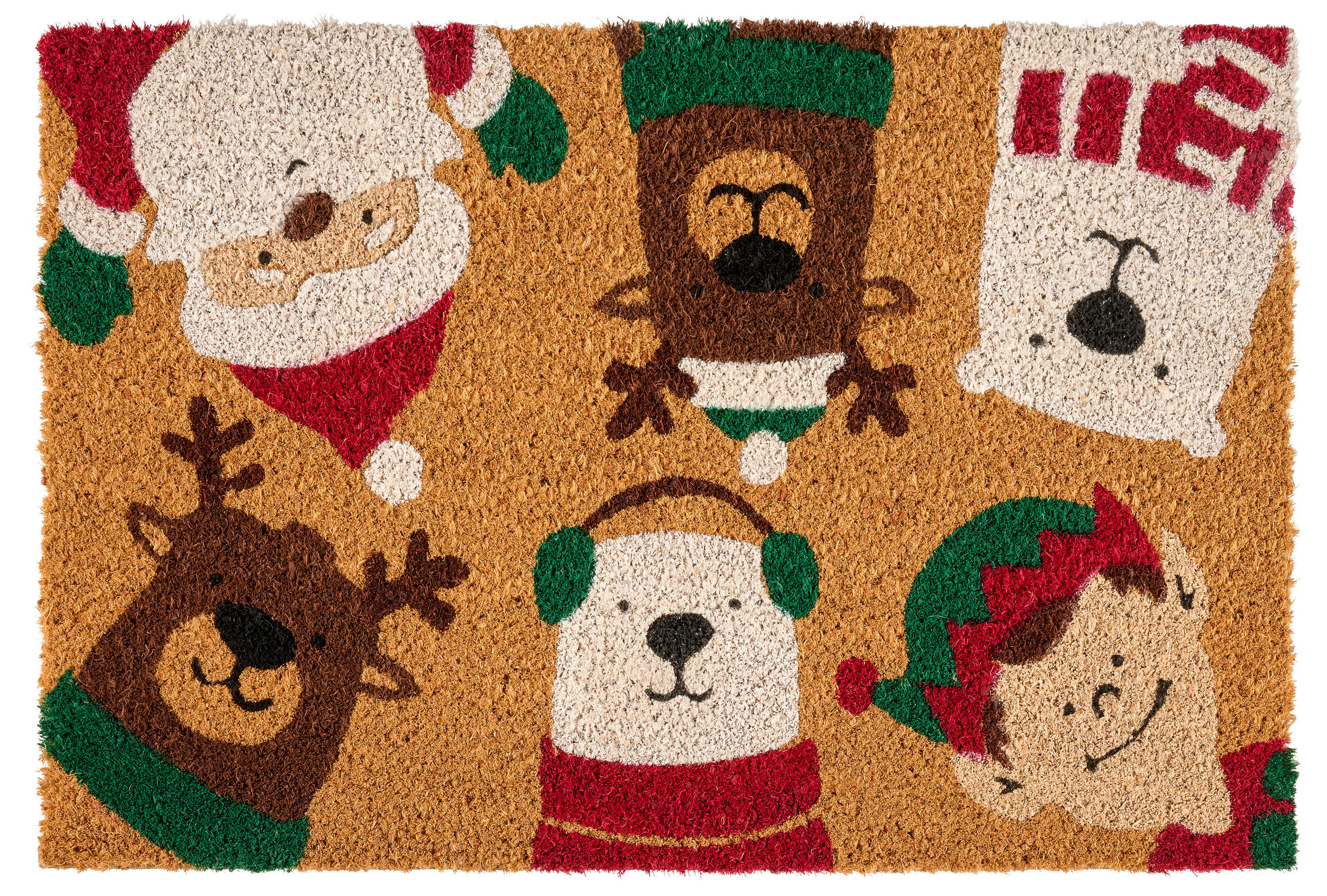 DVEŘNÍ ROHOŽKA, 40/60 cm - vícebarevná, Konvenční, plast/přírodní materiály (40/60cm) - X-Mas