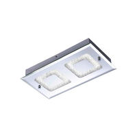 LED-DECKENLEUCHTE 40/7,5/24 cm   - Chromfarben, KONVENTIONELL, Glas/Metall (40/7,5/24cm)