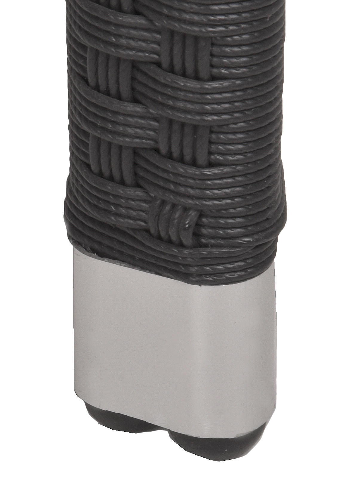STAPELSTUHL Aluminium Schwarz, Silberfarben  - Silberfarben/Schwarz, MODERN, Kunststoff/Metall (55/87/57cm) - Gardenson