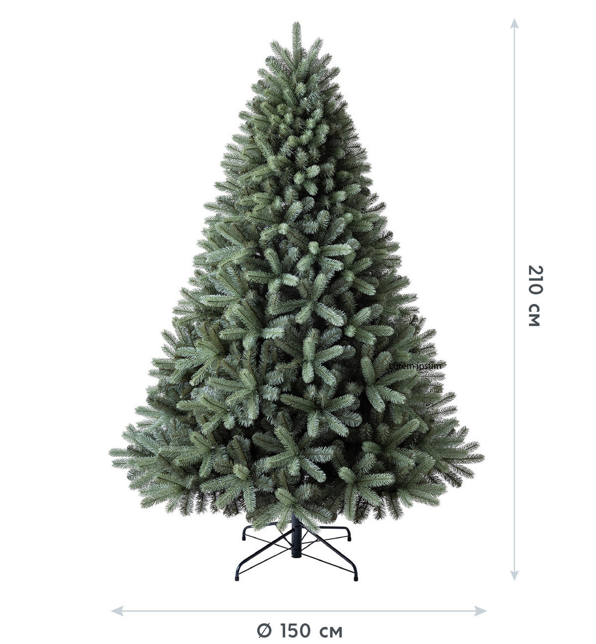 WEIHNACHTSBAUM 210 cm  - Waldgrün, Basics, Kunststoff/Metall (150/210cm)