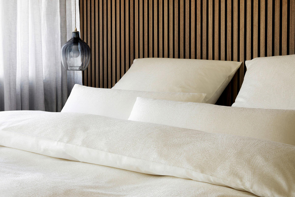 POSTELJNINA 200/200 cm žakar krem barve  - krem barve, Konvencionalno, tekstil (200/200cm) - Elegante