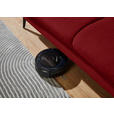 ECKSOFA in Chenille, Mikrofaser Bordeaux  299/157 cm  - Bordeaux/Schwarz, Design, Textil/Metall (299/157cm) - Dieter Knoll