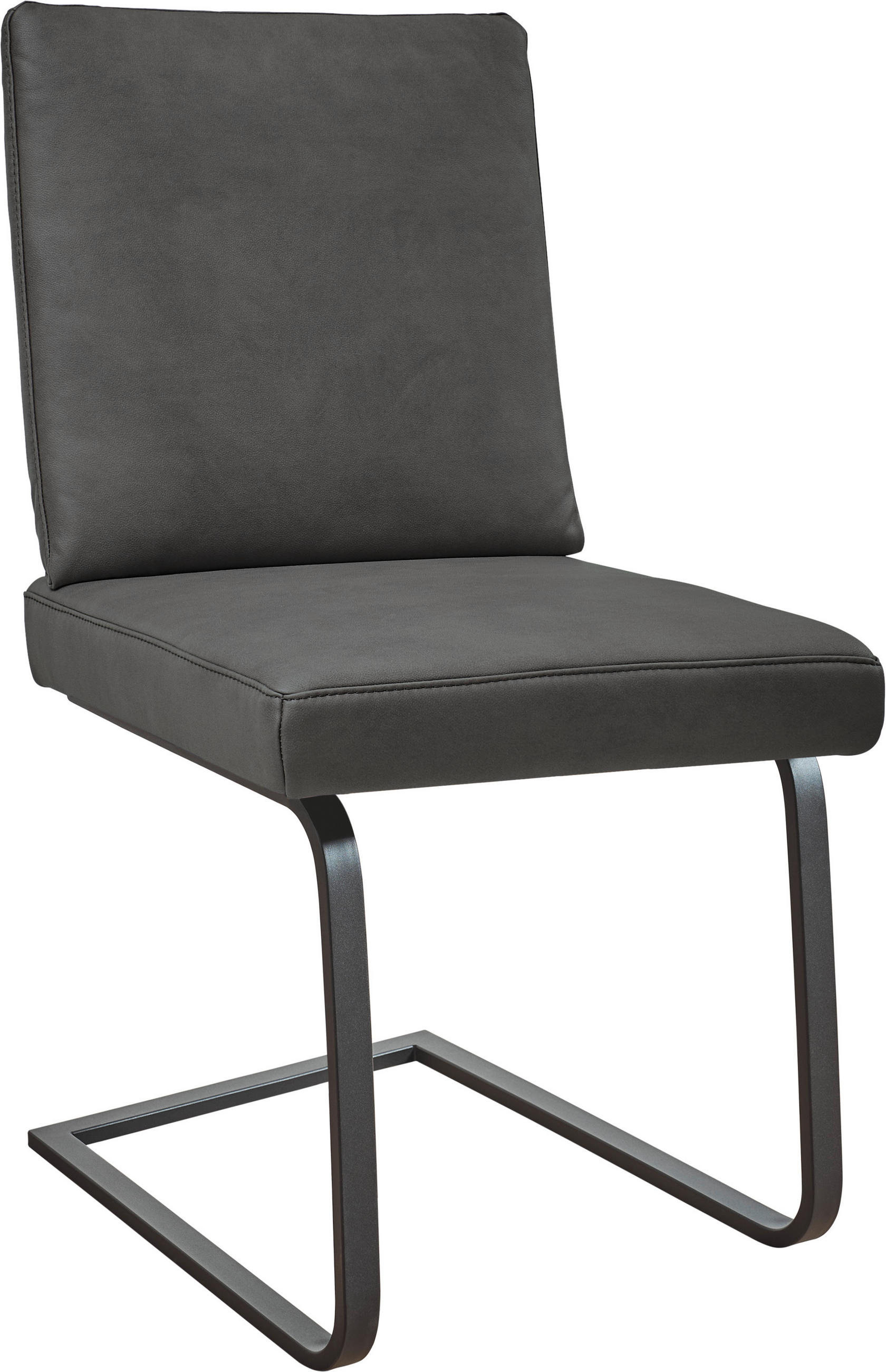 SCHWINGSTUHL  in Stahl Mikrofaser  - Graphitfarben/Schwarz, Design, Textil/Metall (46/92/60cm) - Dieter Knoll