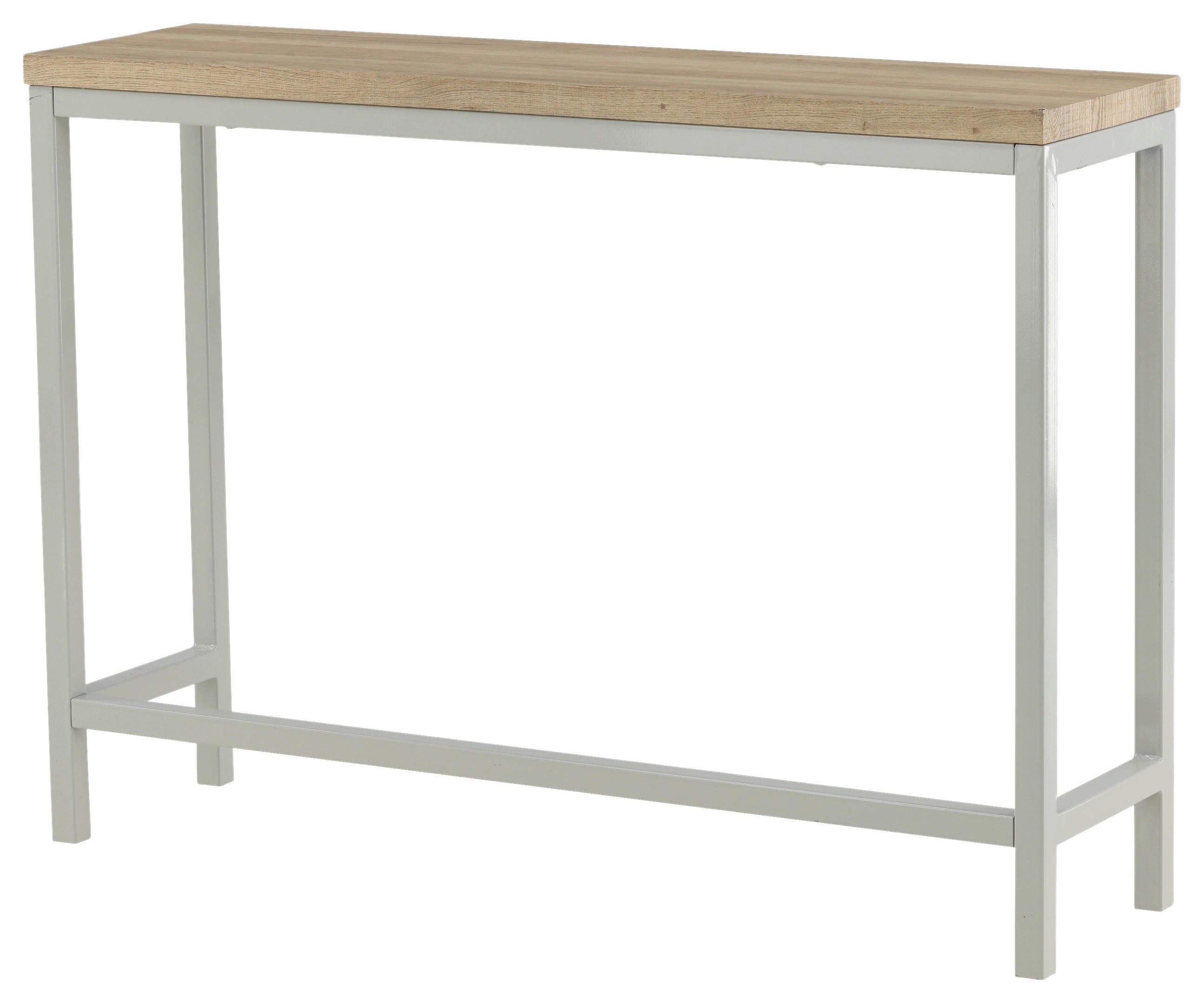 SIDOBORD i metall, trämaterial 110/30/80 cm  - grå/naturfärgad, Design, metall/trämaterial (110/30/80cm) - Livetastic