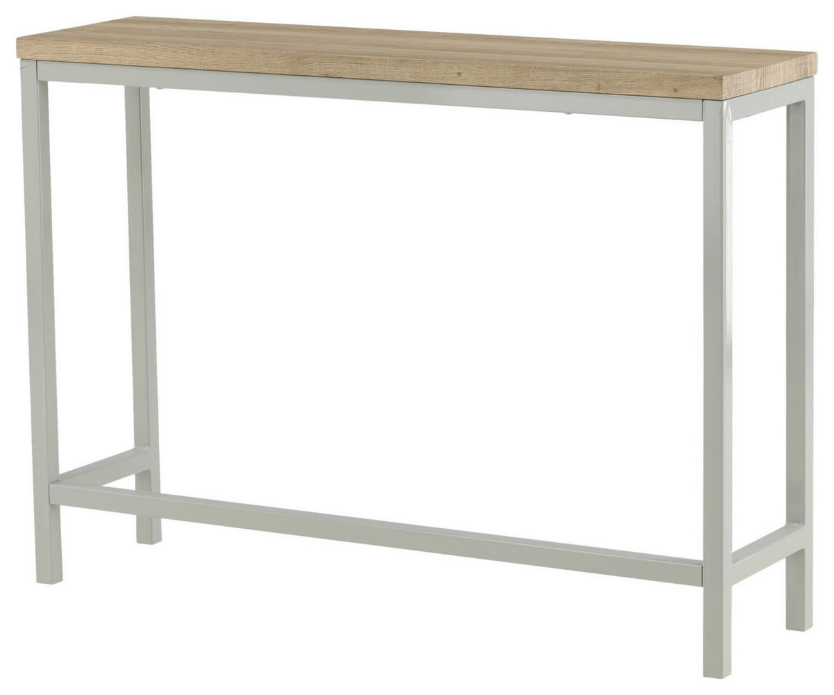 BEISTELLTISCH in Metall, Holzwerkstoff 110/30/80 cm  - Naturfarben/Grau, Design, Holzwerkstoff/Metall (110/30/80cm) - Livetastic
