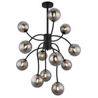 LED-TAKLAMPA RIHA 3,5 W 62/93 cm  - svart, Design, metall/glas (62/93cm) - Globo