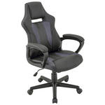 GAMINGSTUHL  in Lederlook, Netzbespannung Grau, Schwarz  - Schwarz/Grau, KONVENTIONELL, Kunststoff/Textil (63/112,5/66cm) - Xora