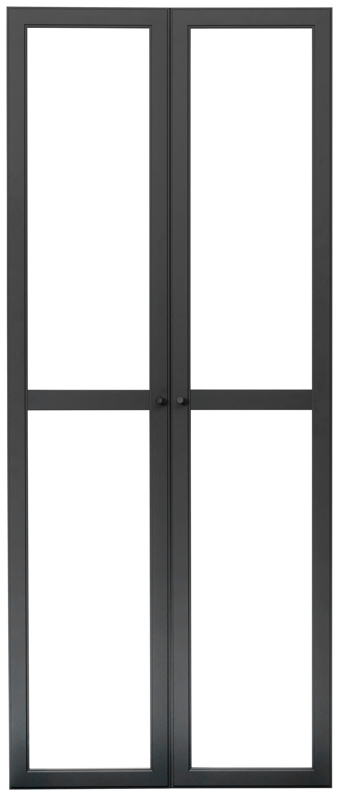 SET VRAT - antracit, Konvencionalno, umetna masa/steklo (80/191,2/1,8cm) - Carryhome