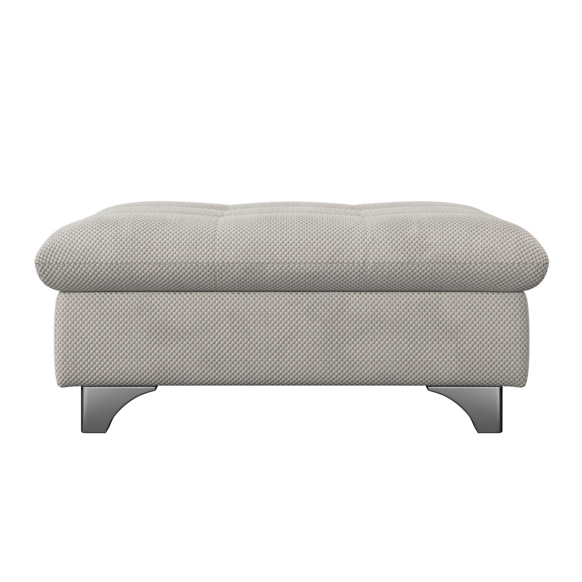 HOCKER Chenille Beige  - Chromfarben/Beige, KONVENTIONELL, Textil/Metall (108/46/108cm) - Livetastic