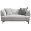 2-SITZER-SOFA in Flachgewebe Creme  - Creme/Schwarz, Design, Textil/Metall (166/77/106cm) - MID.YOU