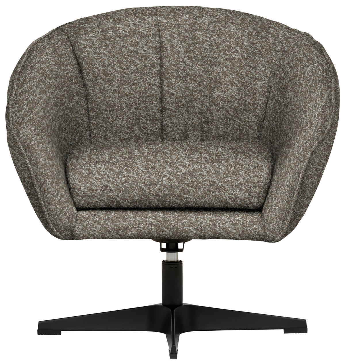 SESSEL in Bouclé Graubraun  - Graubraun/Schwarz, Design, Textil/Metall (80/78/80cm) - Stylife