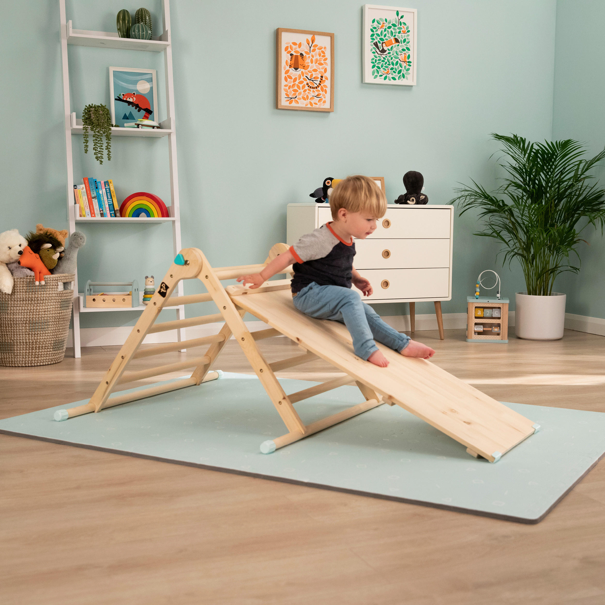 KLETTERDREIECK - Kieferfarben, KONVENTIONELL, Holz (100/45/6cm) - Ambia Garden