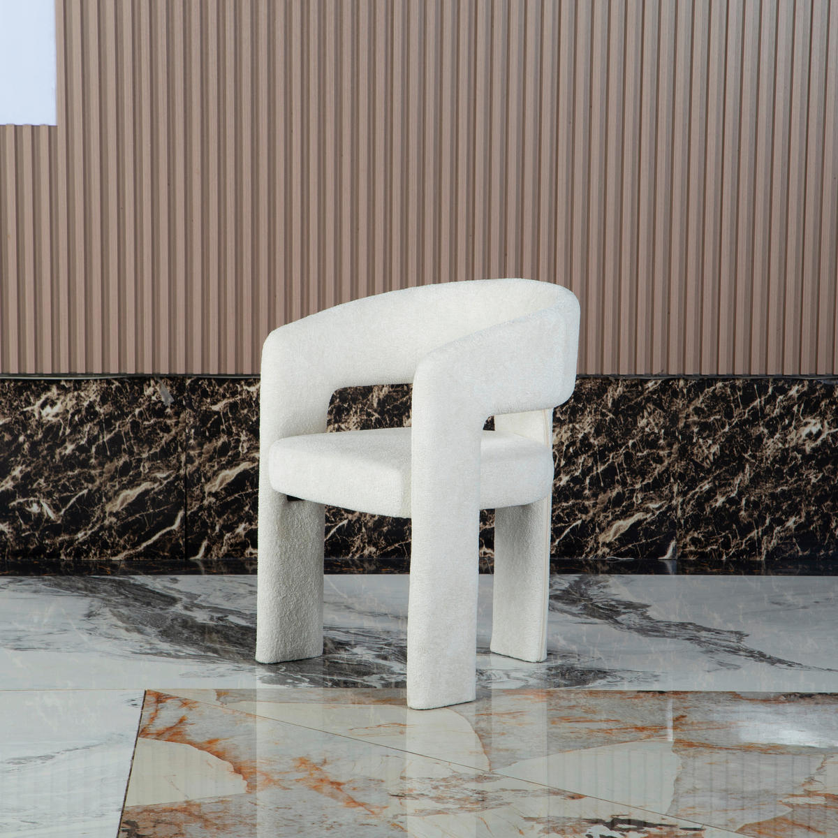 ARMLEHNSTUHL  in Eisen Samt  - Beige, MODERN, Textil/Metall (57/81,5/58cm) - MID.YOU