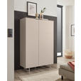HIGHBOARD Schwarz, Kaschmir  95/134/38 cm  - Kaschmir/Schwarz, MODERN, Holzwerkstoff/Metall (95/134/38cm) - Carryhome