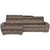 ECKSOFA in Velours Braun  - Chromfarben/Braun, Design, Kunststoff/Textil (173/276cm) - Stylife