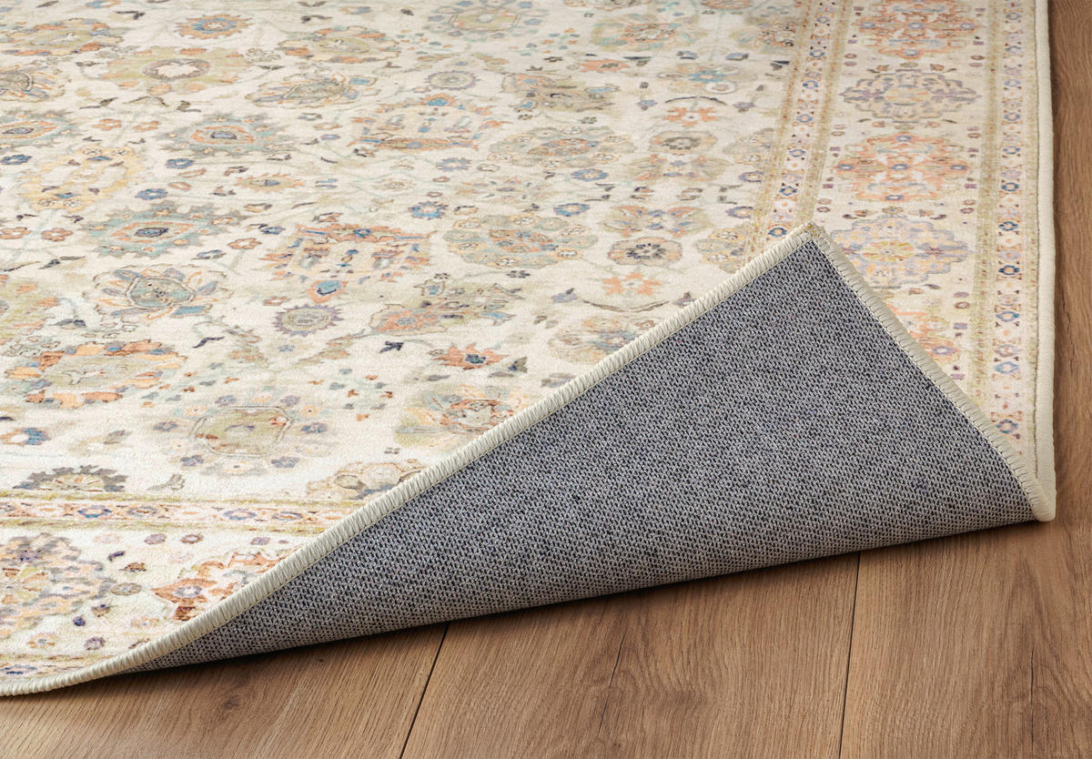 VINTAGE-TEPPICH 200 cm Living Jane Hellrosa, Perlmutt, Pastellblau rund  - Pastellblau/Hellrosa, LIFESTYLE, Kunststoff/Textil (200cm) - Lindorug