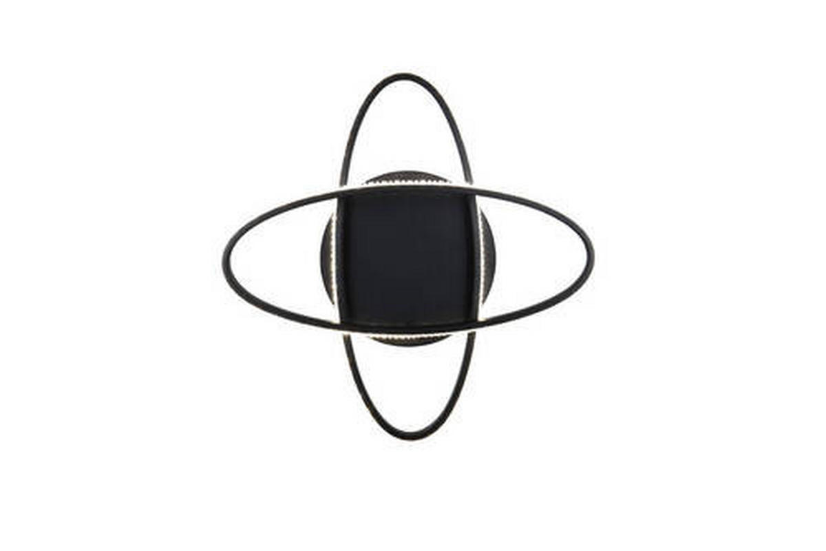 STROPNÍ LED SVÍTIDLO, 58/9 cm  - černá, Konvenční, kov (58/9cm)