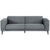 3-SITZER-SOFA OSLO_LZ in Webstoff Grau  - Schwarz/Grau, Design, Holz/Textil (218/77/93cm) - MID.YOU