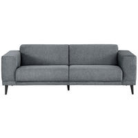 3-SITZER-SOFA OSLO_LZ Webstoff Grau  - Schwarz/Grau, Design, Holz/Textil (218/77/93cm) - MID.YOU