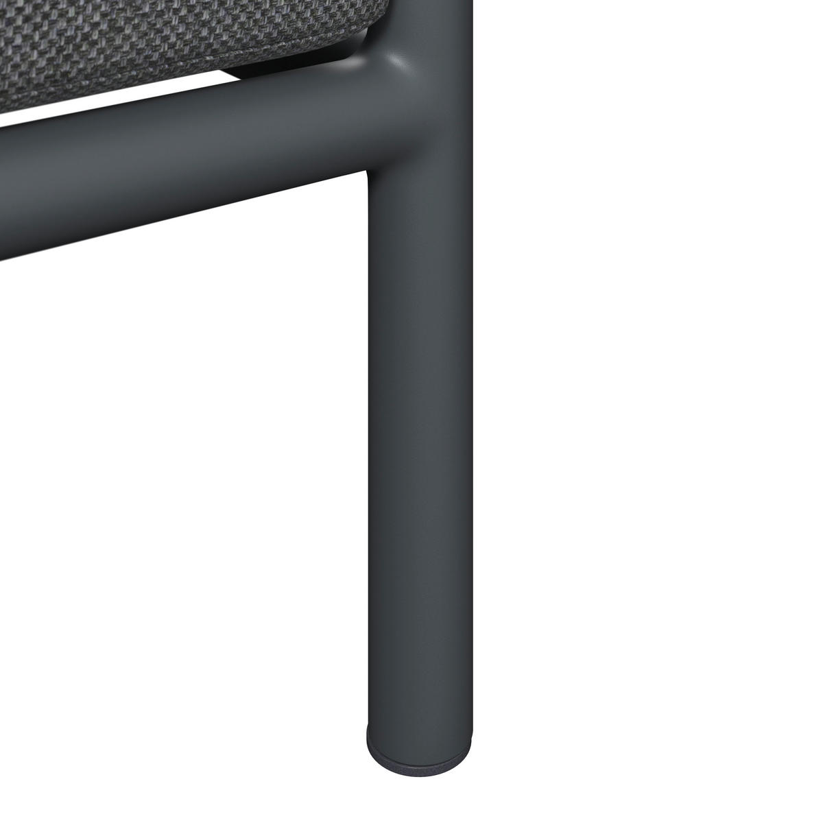 LOUNGEGARNITUR 169/289 cm Aluminium  - Dunkelgrau/Anthrazit, Design, Textil/Metall (169/289cm) - Amatio