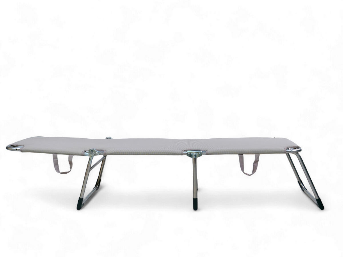 DREIBEINLIEGE 60/38/190 cm  - Silberfarben/Beigebraun, KONVENTIONELL, Textil/Metall (60/38/190cm)