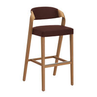 BARHOCKER Holz, Leder Rotbraun, Wildeiche  - Wildeiche/Rotbraun, Natur, Leder/Holz (52/103/52cm) - Voglauer
