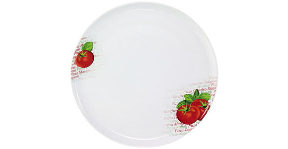 PIZZATELLER 30 cm - Rot/Weiß, Basics, Keramik (30cm) - Homeware