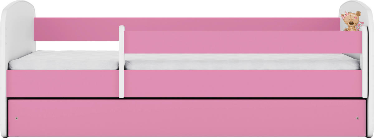 KINDER-/JUNIORBETT - Pink/Birkefarben, MODERN, Holz/Holzwerkstoff (80/160cm) - MID.YOU