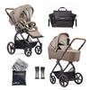 KINDERWAGENSET  FX4 Classic   - Dunkelbraun/Beige, Basics, Textil/Metall - Gesslein