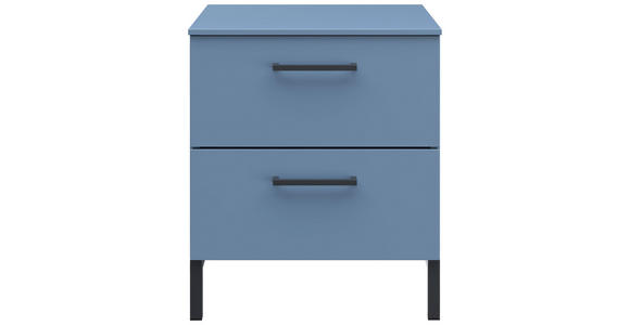 NACHTSCHRANK 42/51/41 cm  - Blau/Schwarz, MODERN, Holzwerkstoff/Metall (42/51/41cm) - Novel