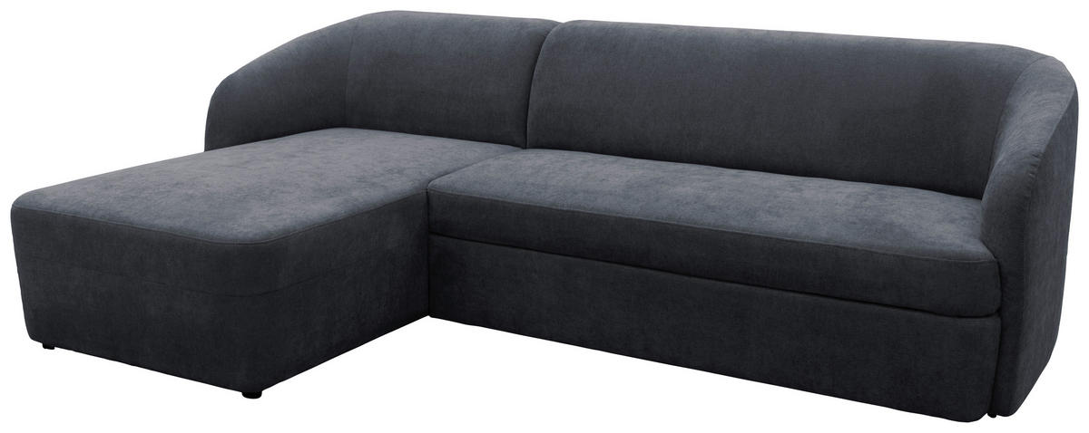 ECKSOFA 100 033 Grau Webstoff Rücken echt  - Taupe/Schwarz, MODERN, Kunststoff/Textil (148/230cm) - Livetastic