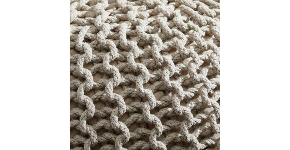 POUF Uni Silberfarben 55/35 cm  - Silberfarben, Trend, Textil (55/35cm) - Linea Natura