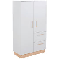 BABYKLEIDERSCHRANK Leo  - Eichefarben/Grau, Trend, Holzwerkstoff/Kunststoff (83/145/42cm) - Jimmylee