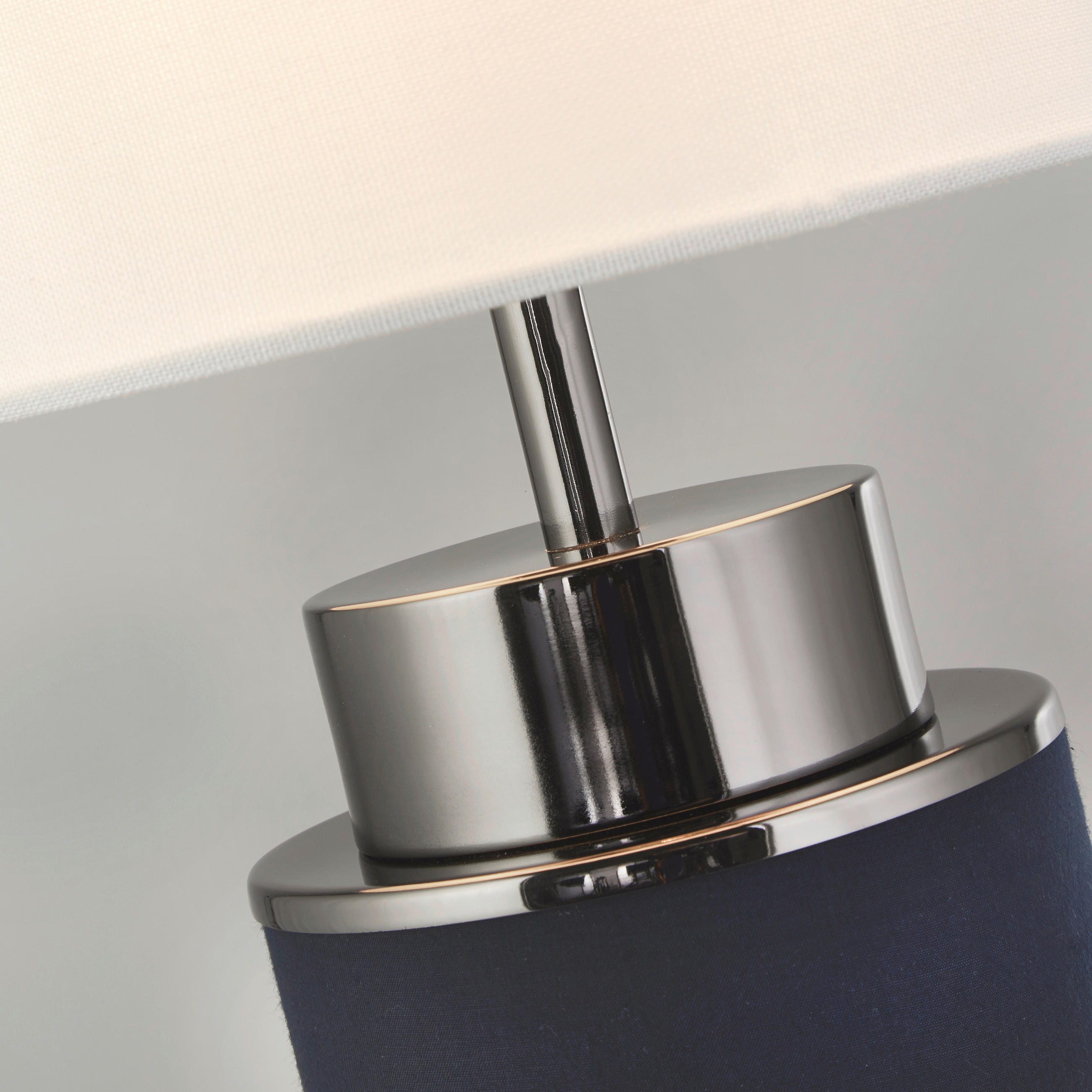 BORDSLAMPA Flask 22/22/72 cm   - vit/nickelfärgad, Lifestyle, metall/textil (22/22/72cm)