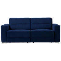 SCHLAFSOFA Dunkelblau  - Dunkelblau, KONVENTIONELL, Textil/Metall (202/86/92cm) - Sedda