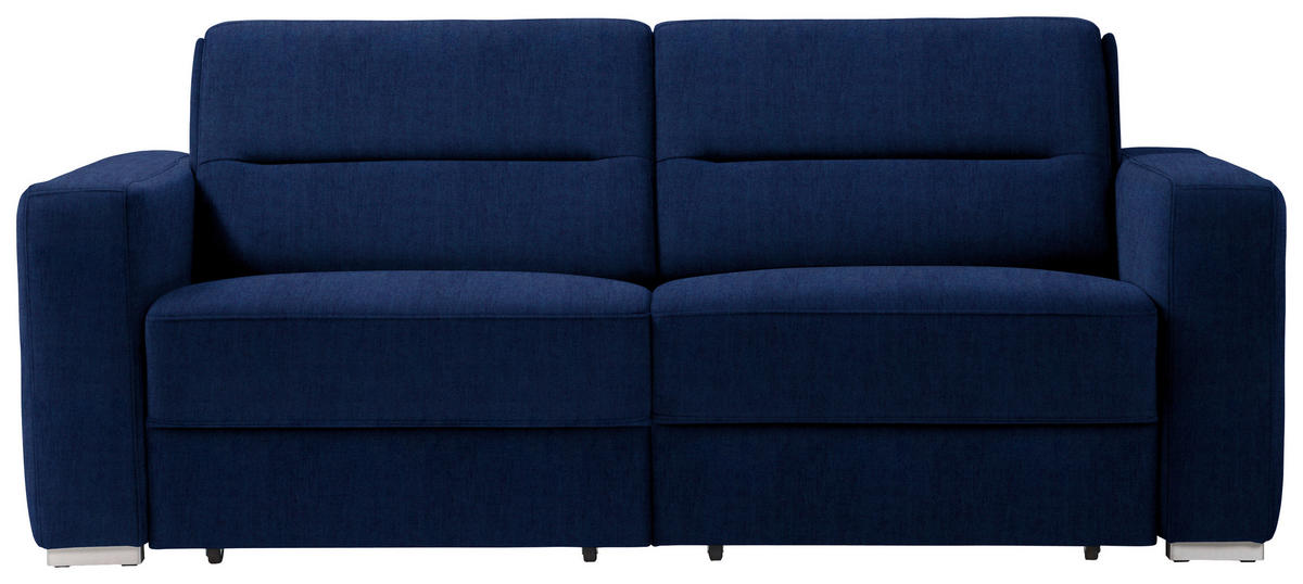 SCHLAFSOFA Dunkelblau  - Dunkelblau, KONVENTIONELL, Textil/Metall (202/86/92cm) - Sedda