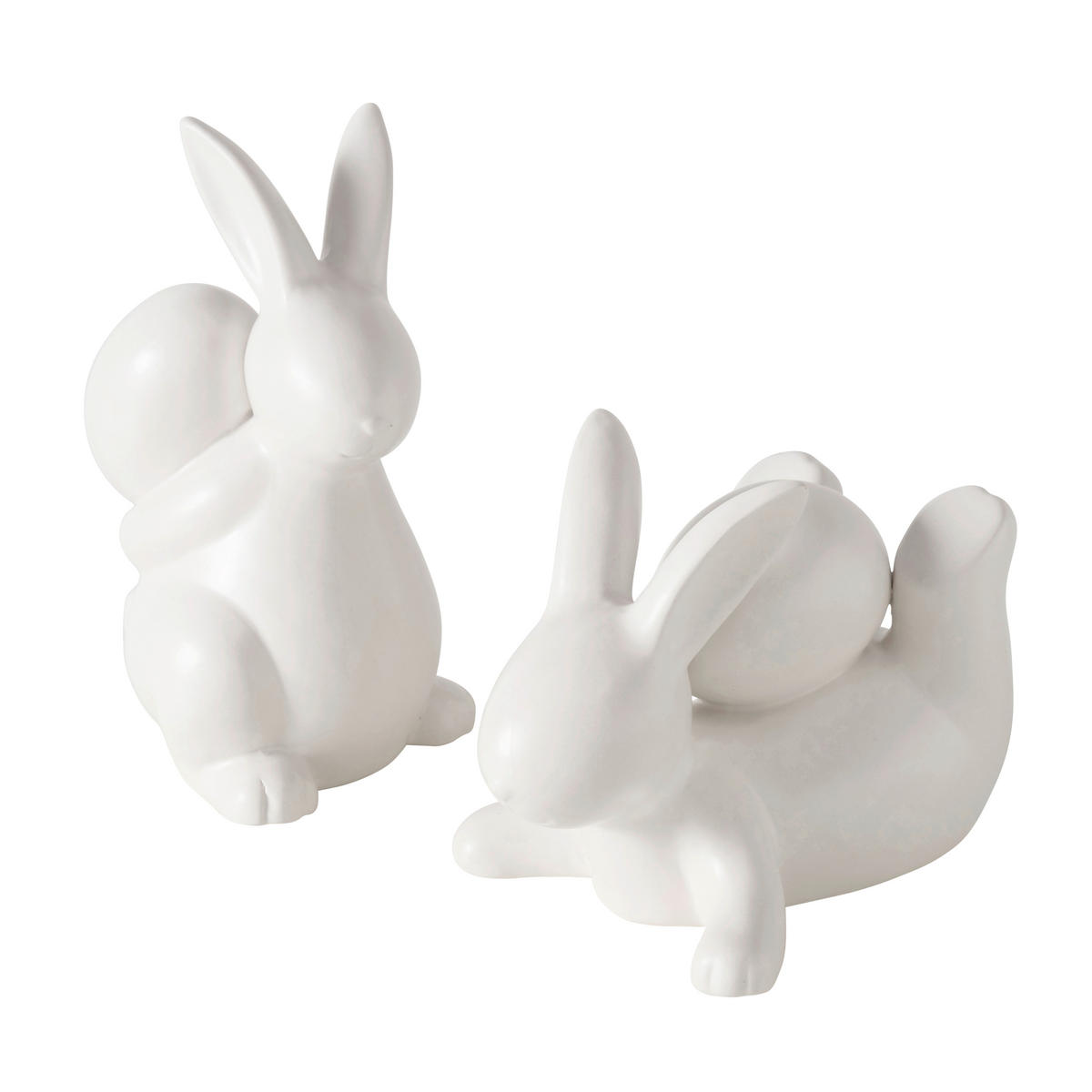 VELIKONOČNÍ ZAJÍČEK - bílá, Basics, keramika (18/12,7/19,7cm)